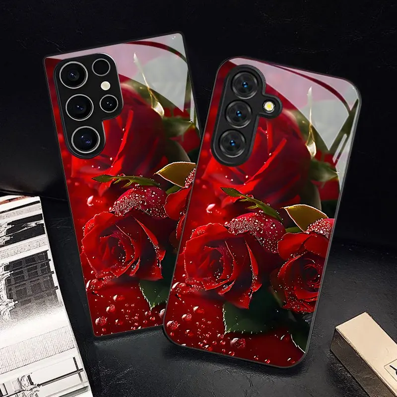 Phone Case - Rose Romantic Floral Design Pattern Phone Case Cover for Samsung for Galaxy A04S/A05S/A06/A07/A10/A11/A12/A13/A14