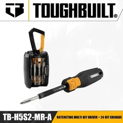 TOUGHBUILT TB-H5S2-MR-A 래칫 멀티 비트 드라이버 + 24 비트 수류탄 휴대용 다기능 스크루 드라이버 수공구