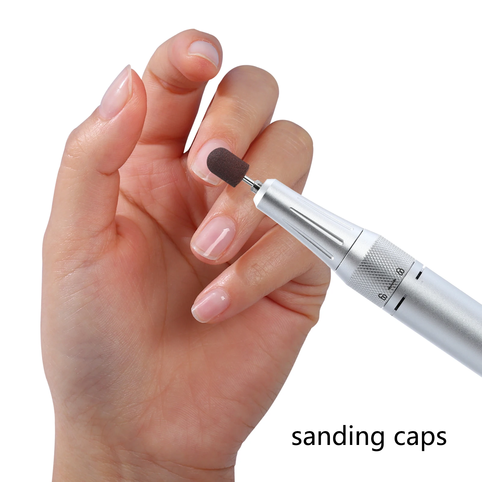 TP Schleifbänder Blockkappen Lila Körnung # 80/120/180 Schleifkappen, elektrischer Nagelbohrer für Maniküre, Pediküre, Fräszubehör