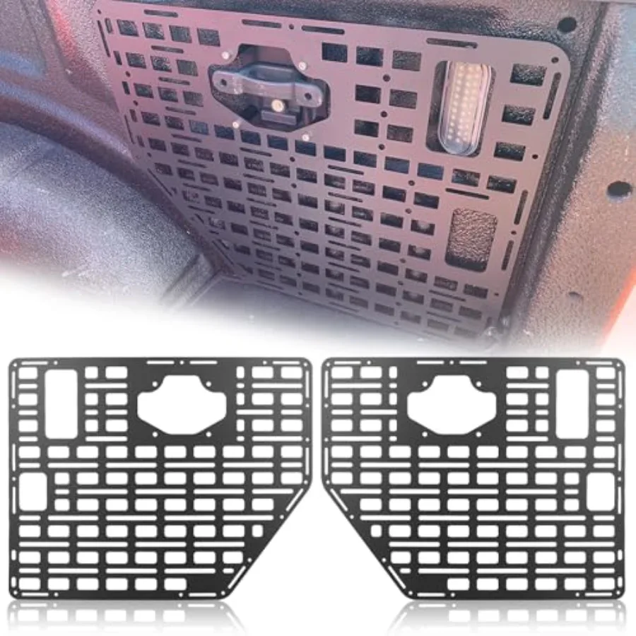 

2PCS Side Bed Molle Panel Rack System Cargo Storage Organizer for 2015-2022 F150 Driver and Passenger Side Panels Horizontal S