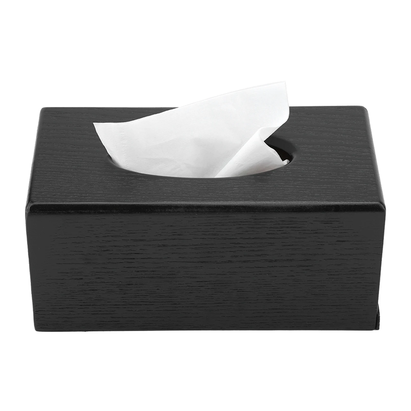 Rectangular Tissue Box Natural Elegance Wood Tissue Box For Living Room Bedroom Kitchen (Black)