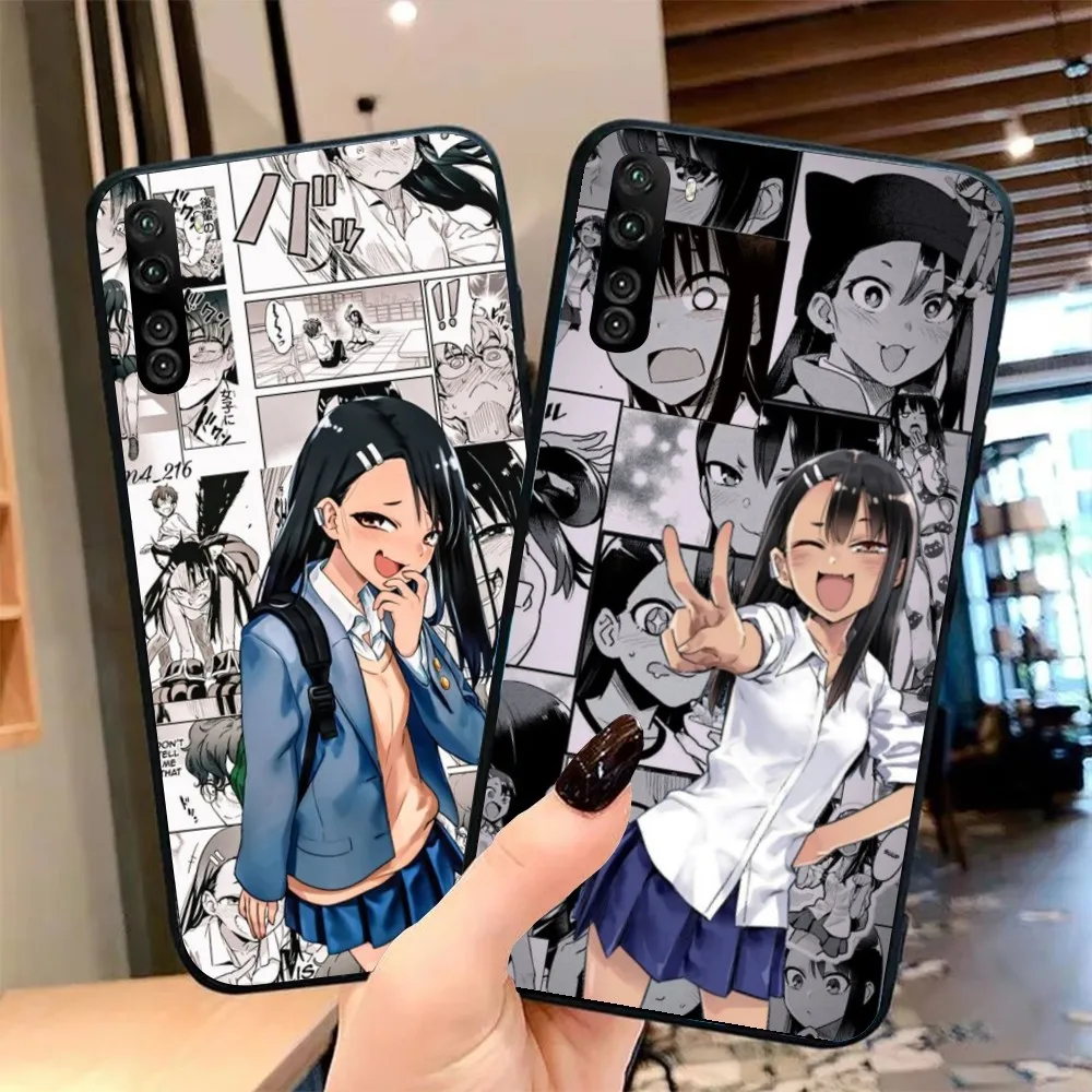 Anime Hayase Nagatoro Cell Phone Case for OPPO Find X5 X3 X2 A93 Reno 8 7 Pro A74 A72 A53 Black Soft Phone Cover Funda