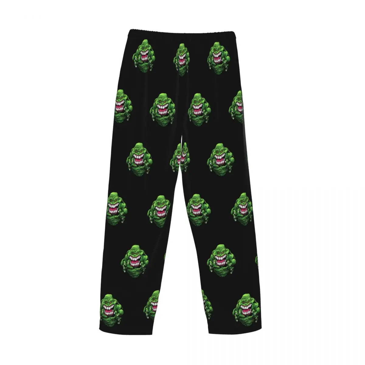 Custom Printed Men Green Monster Pajama Pants Movie Ghostbusters Sleepwear Sleep Lounge Bottoms with Pockets