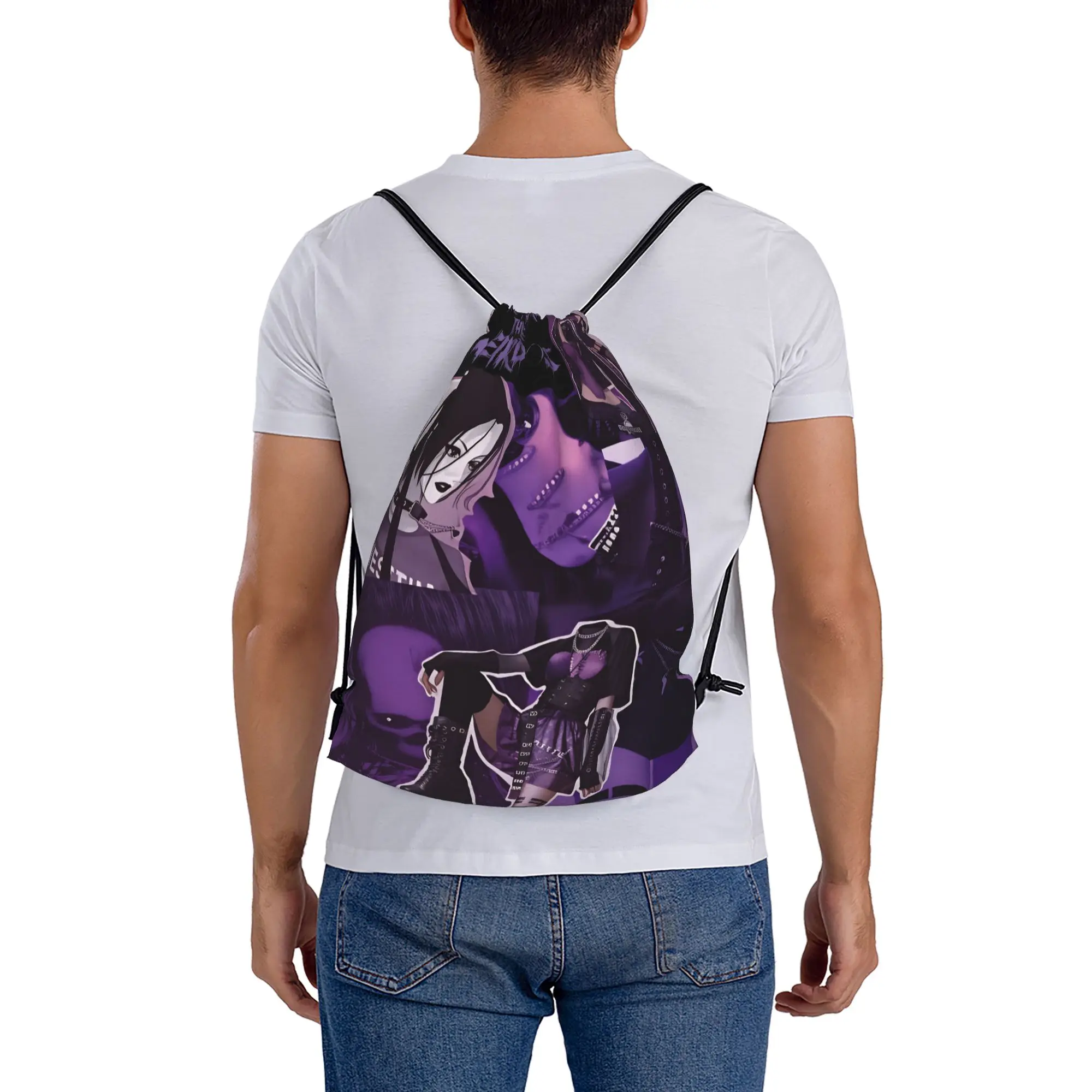 Anime Nana Osaki Drawstring Bag  Folding Funny Backpack School Gym Sackpack String Bags For Men