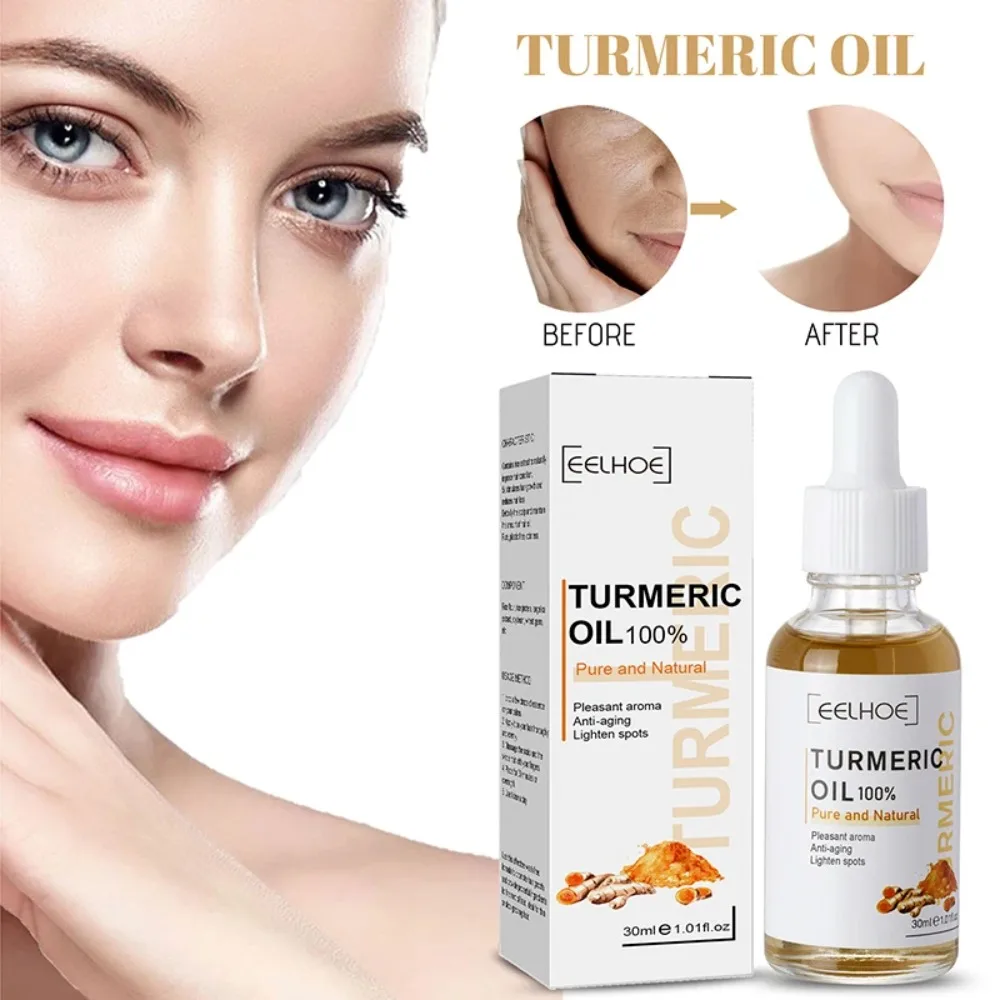 30ml Turmeric Oil Skin To Lightening Acne Dark Patches Acne Bright Skin Dark Corrector Anti Aging Face Whitening Serum Care