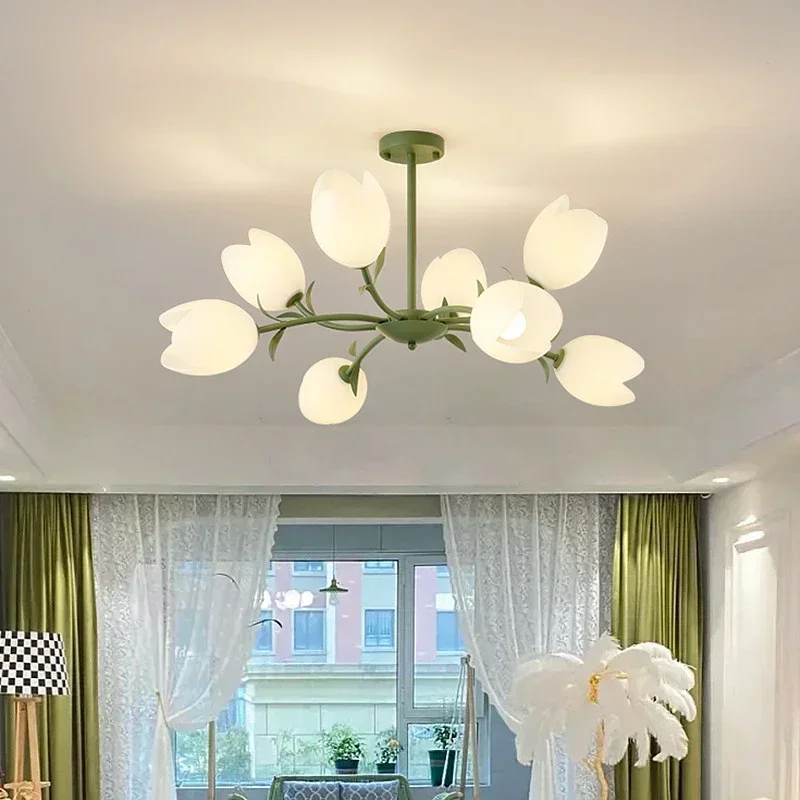 New Design Flower Ceiling Chandeliers LED Ceiling Lamp for Living Room Bedroom Lighting Luminaire Home Decor Indoor Fixtures