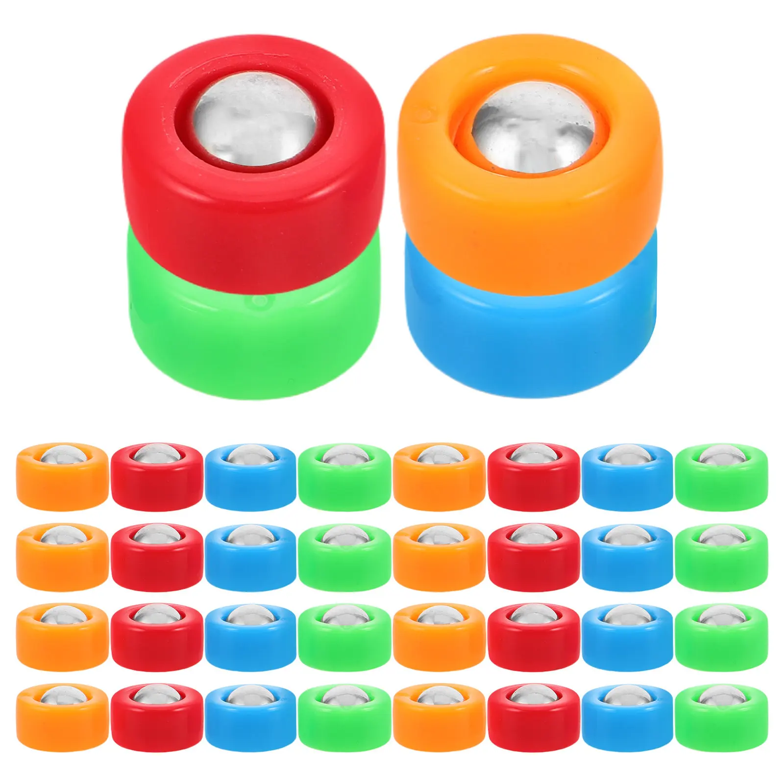 

40Pcs Mini Tabletop Shuffleboard Replacement Pucks Rollers Set Curling Accessories Party Family Desktop Shuffleboard