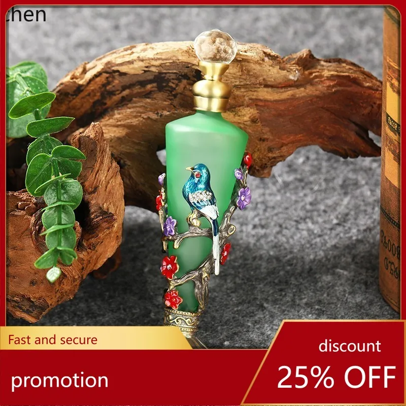 YFYF  retro essential oil diffuser bottle perfume fragrance glass empty bottle vanity decorative prop