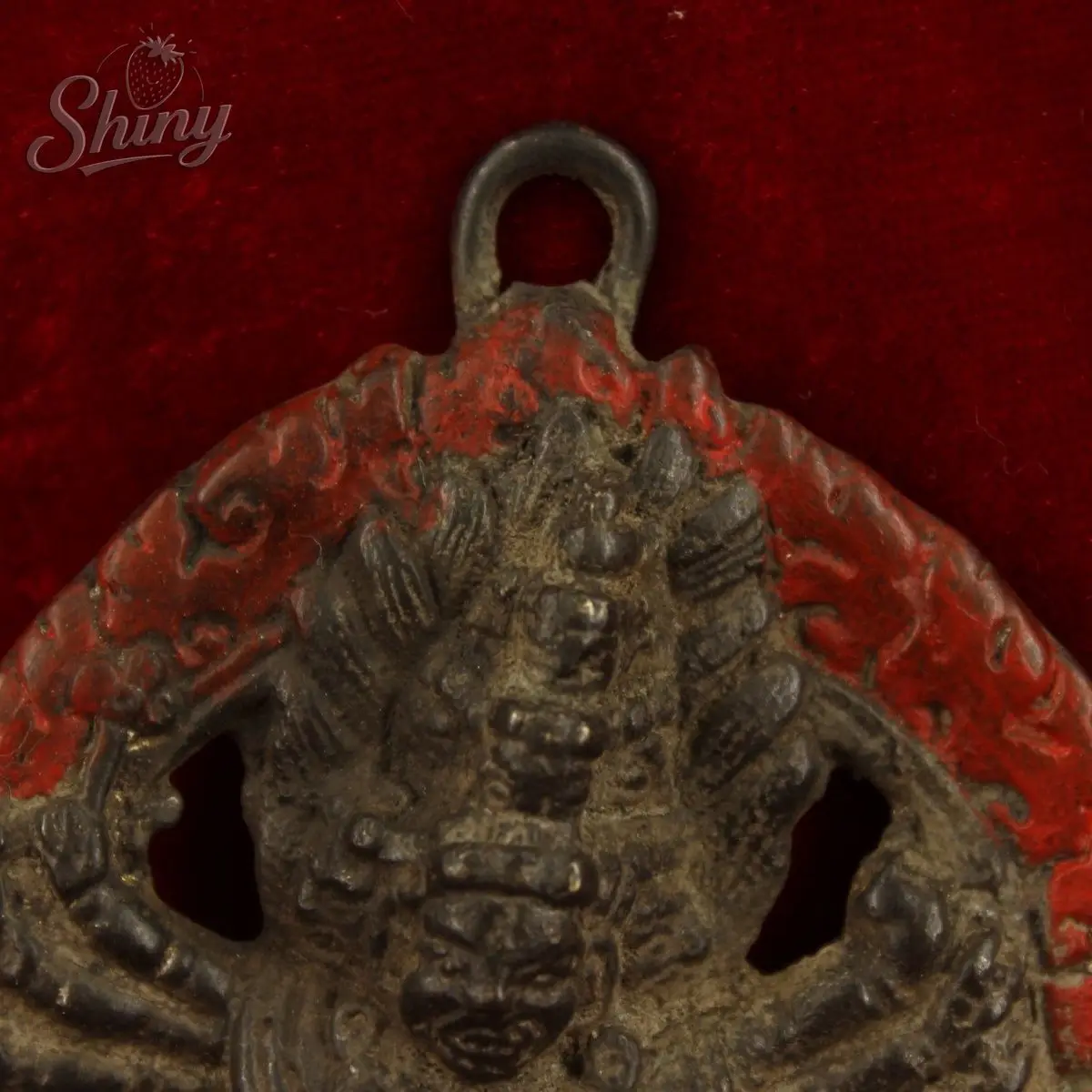 التبت البرونزية 8 الأسلحة ماهاكالا بوذا الإله فاجراباني التانترا تمثال تميمة قلادة غرفة المعيشة الديكور