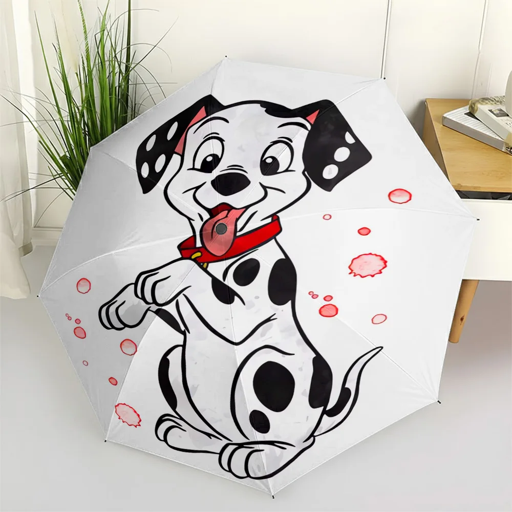 

Disney 101 Dalmatians Playful Puppy Red Spots Print Automatic Folding Umbrella, Windproof Waterproof Travel Umbrella for Kids Ad