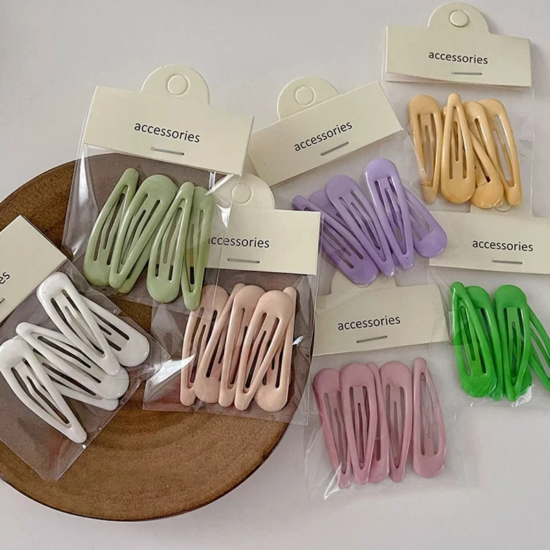 5-20Pcs Candy Color Waterdrop Shape Hairpins For Girls Cute Hair Clips BB Hairpin Barrettes Headwear Kids Y2k Hair Accessories
