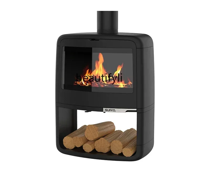 Ss7486 ss 7486 ssLenea de hierro fundido a leña de fuego Real Villa B & B calefacción chimenea decorativa independiente interior