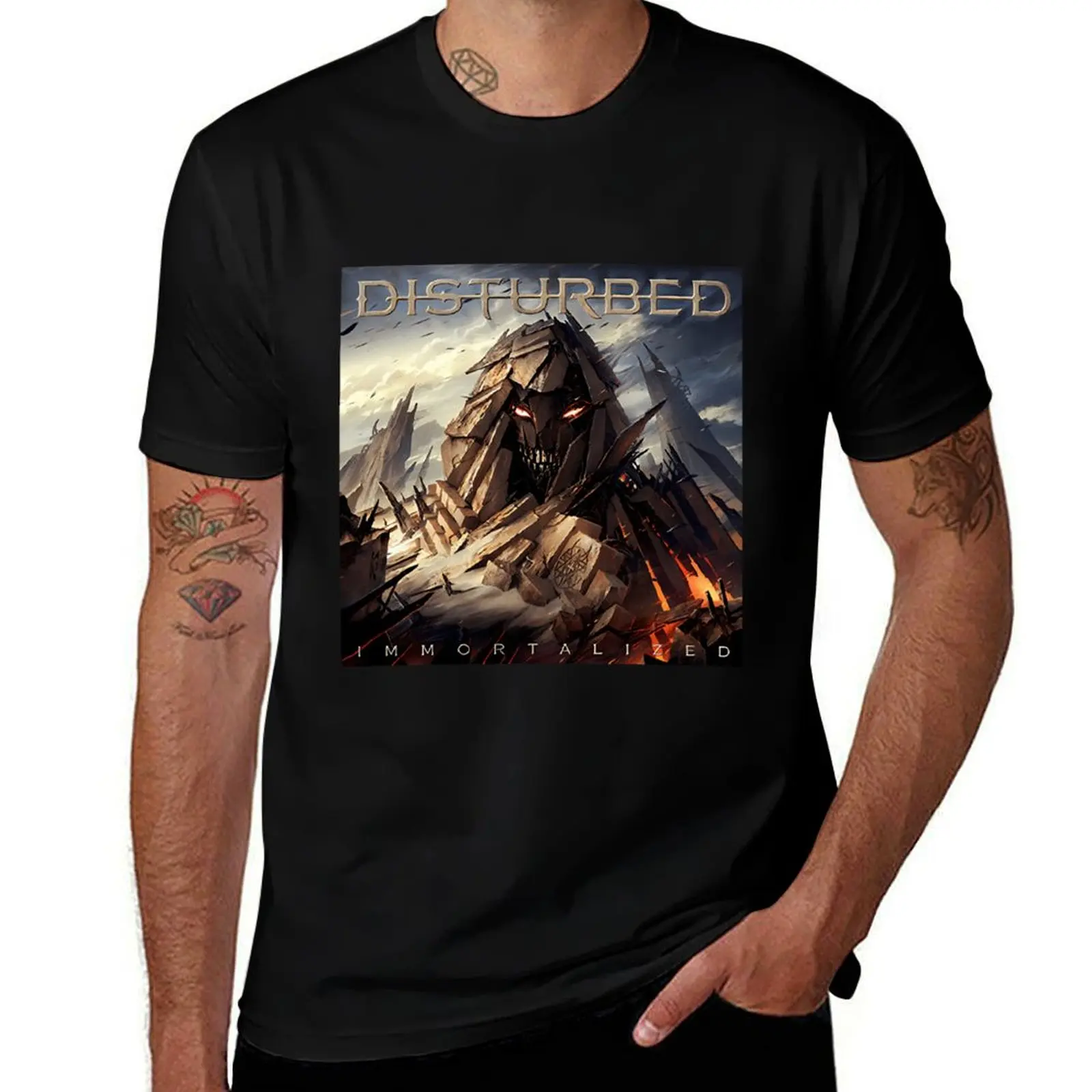 Immortalized -Disturbed T-Shirt Casual Graphic Print Tee T-Shirt