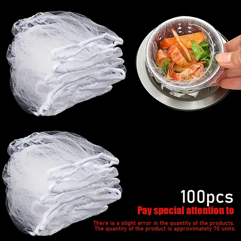 

Одноразовый фильтр для мусора для кухонной раковины, открытие раковины в ванной, сливное отверстие для мытья посуды, антиблокирующая очистка для дренажа.