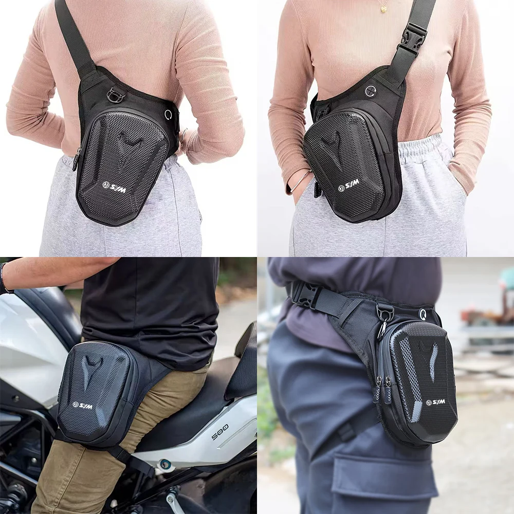 ل SYM Cruisym 300 Joymax Z F Z300 F300 GTS300i مقاوم للماء قطرة الخصر حقيبة الساق حزام الفخذ الورك بوم العسكرية التكتيكية دراجة نارية #2