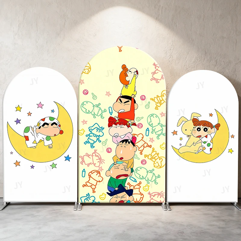 

Crayon Shin Chan Sweet Dream Theme Arch Backdrop Cover Background Cloth For Children Birthday Baby Shower Photo Booth Props