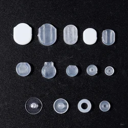 10pcs/lot Silicone Earring Clip Pad Cushion Transparent Earrings Plugs Anti-pain Pad for Jewelry Making Supplies DIY Accessories