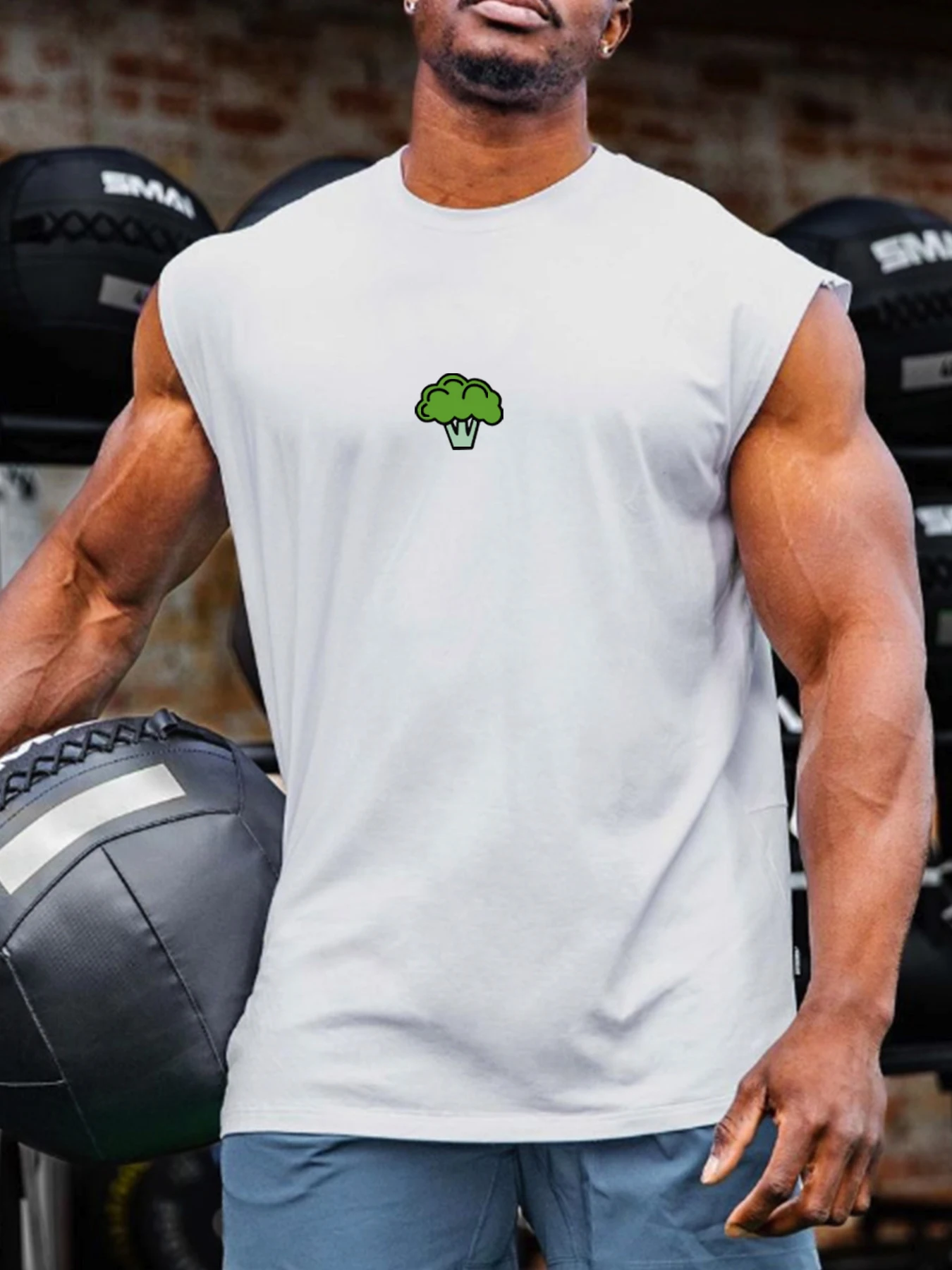 

Летняя мужская майка без рукавов, быстросохнущая сетчатая дышащая жилетка для фитнеса, бега, спорта, повседневного баскетбола с принтом