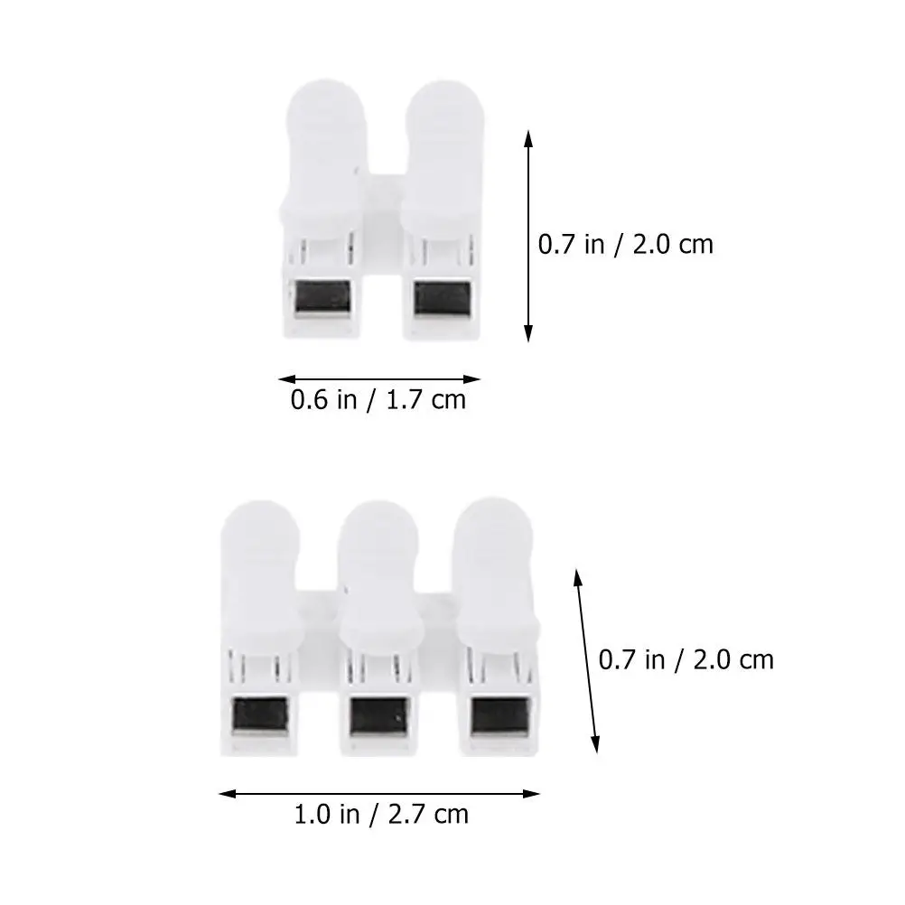 100Pcs Spring Wire Connectors Quick Connector Terminal Block for Electrical Wiring Home Appliance Motor Speaker Wire Connection