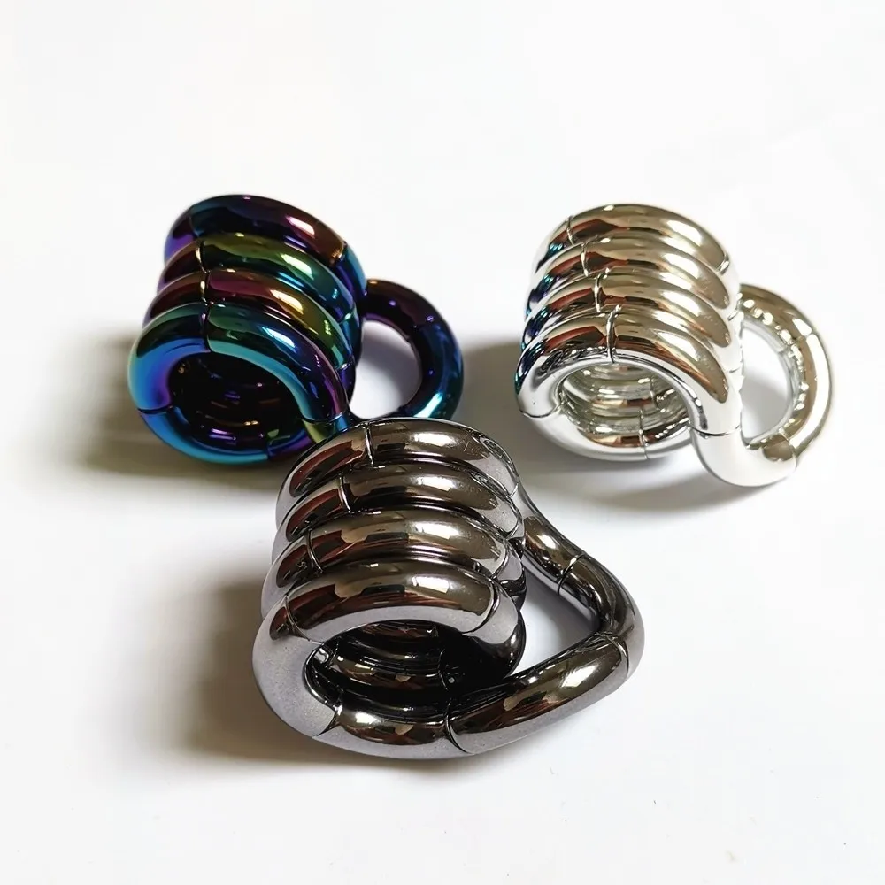 Electroplated Twisty Toy Stress Relief Hand Exercise Knot Pressure Toy Squeeze Deformation Sensory Stimulation Fidget Toy Kids