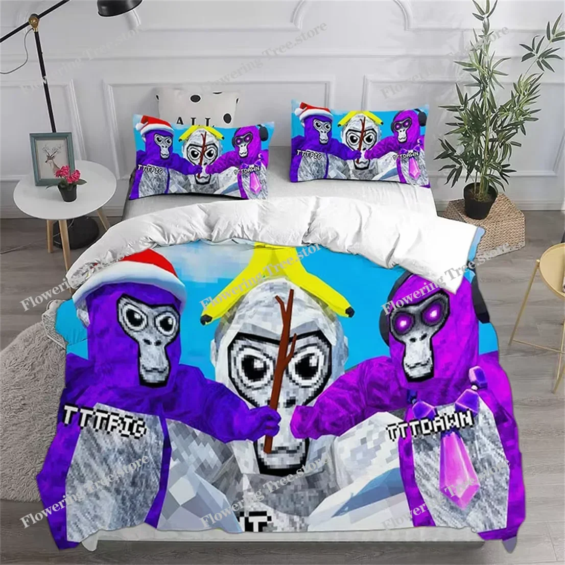 3D Printing Gorilla T-Tag Duvet Cover Pillow Case Pieces Sets Gorilla T-Tag Bedding Sets Bedroom Decoration Home