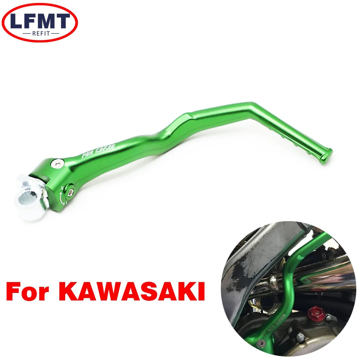 

Motorcycle CNC Aluminum Forged Kick Start Starter Lever Pedal For Kawasaki KAWASAKI KX250F 2013-2020 KX 250F 2013-2018 2019 2020