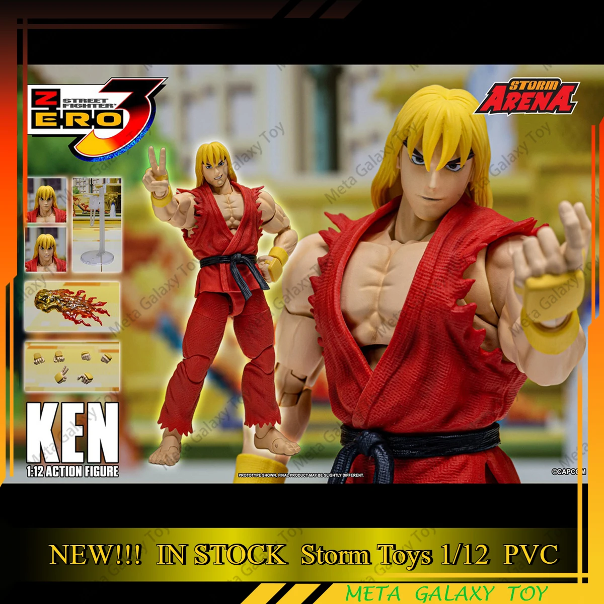 

In Stock Storm Toys 1/12 Street Fighter ZERO3 Series Action Figure Ken Masters game figurine Movable Model PVC Custom Toys Gift