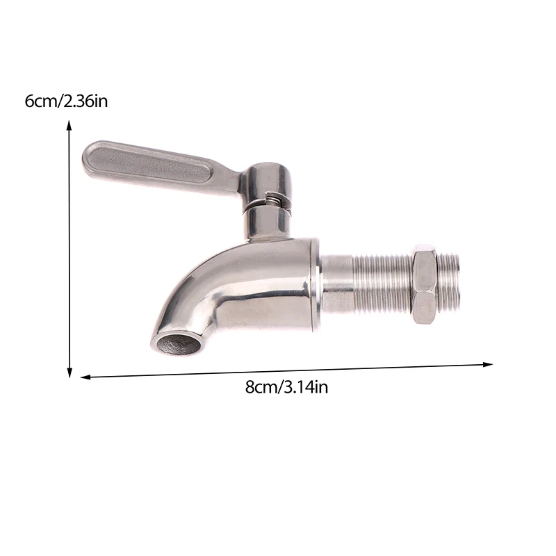 1PCS 304 Stainless Steel Spigot Water Tap Faucet For Beer Juice Beverage Drink Wine Barrel Dispenser Tap