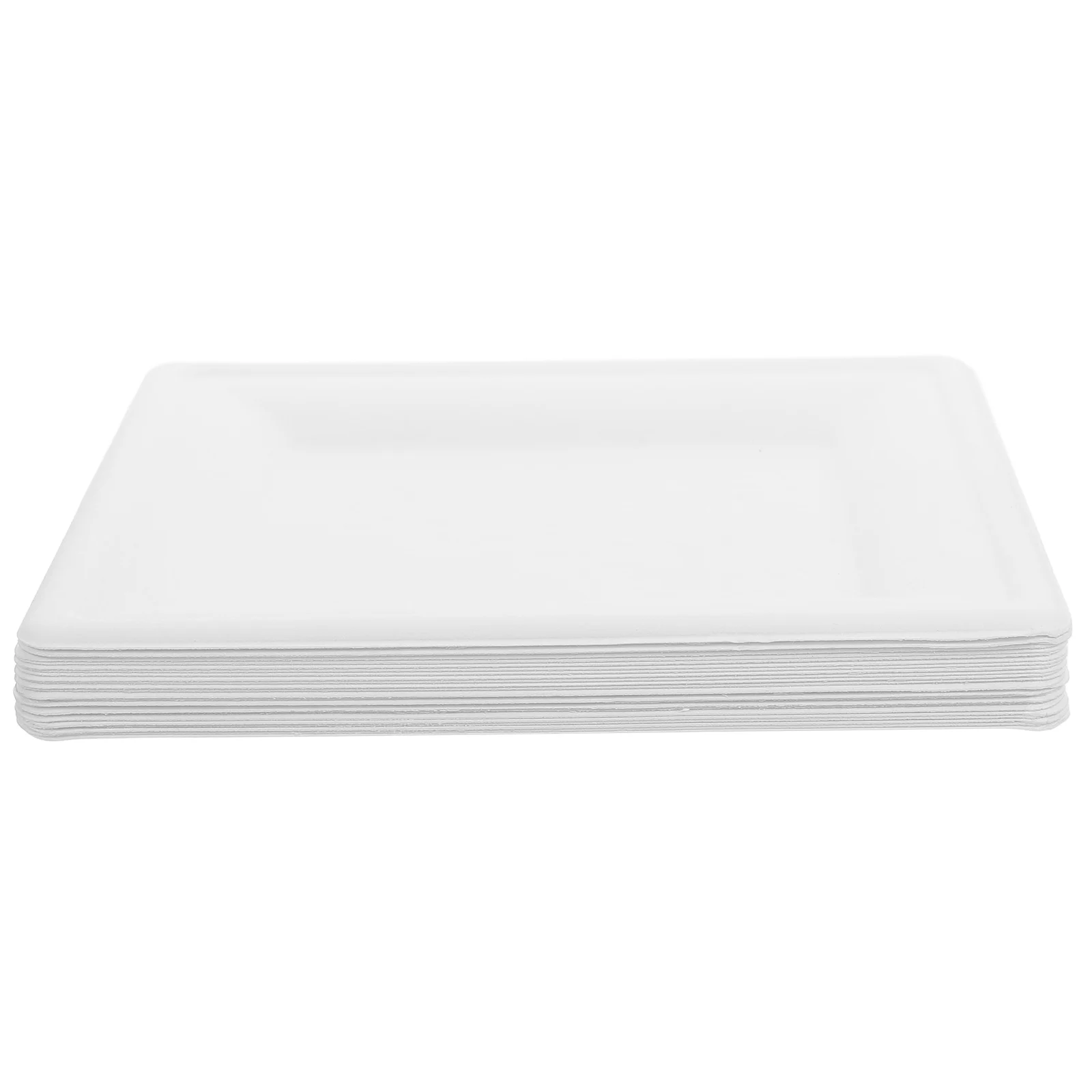 

25pcs Disposable Dinner Plates Heavy Duty Square White Paper Plates For Party Picnic Bbq Camping Appetizer Dessert Serving