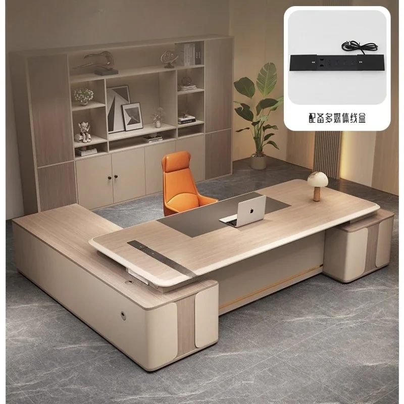 L Shaped With Hutch Executive Desk Luxury Office Desks With Storage Drawers Computer Desks For Bed Modern Office Furniture