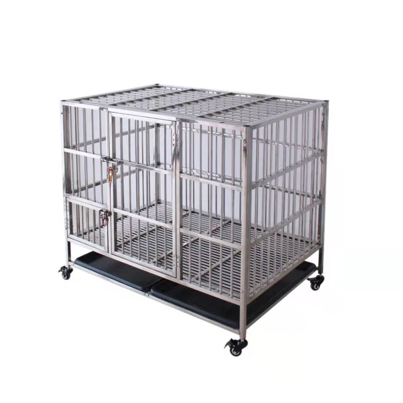 

Dog Cage, Stainless Steel, Medium, Labrador, Large Dog, Golden Retriever, Satsuma, Large, with Toilet, Thickened
