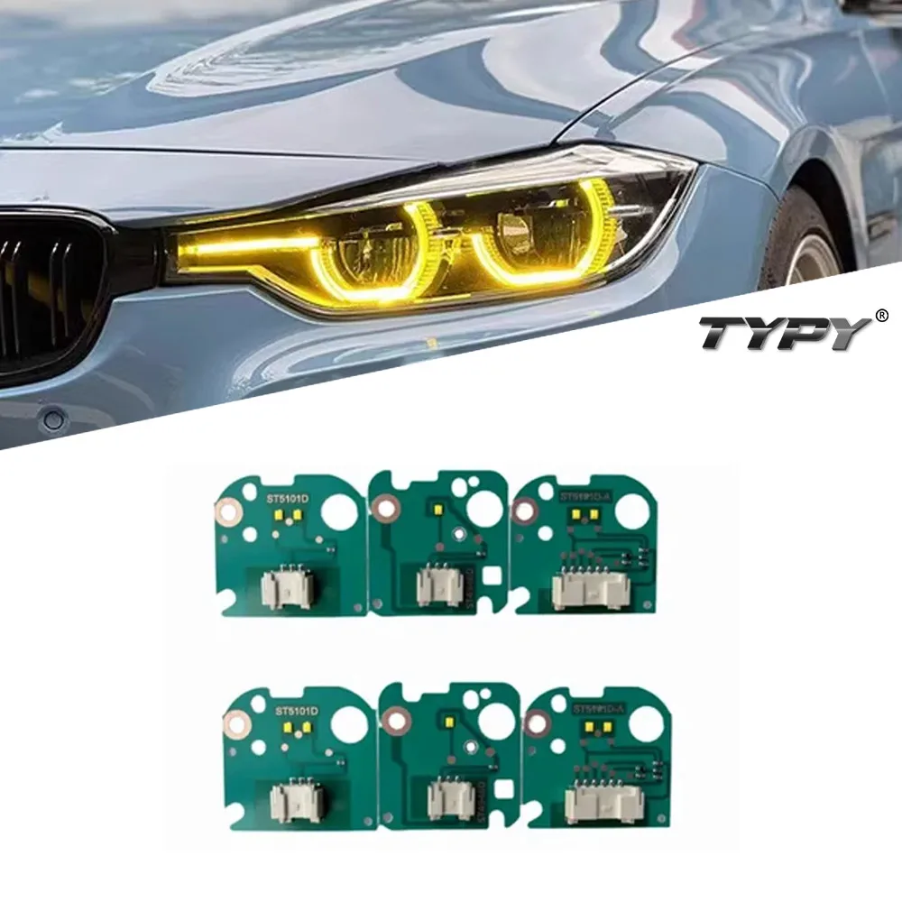 

Аксессуары для автомобильных фар для BMW 3-й серии F30 F31 F34 GT, обновление до НОВОГО BMW Angel Eyes, лимонно-желтая фара