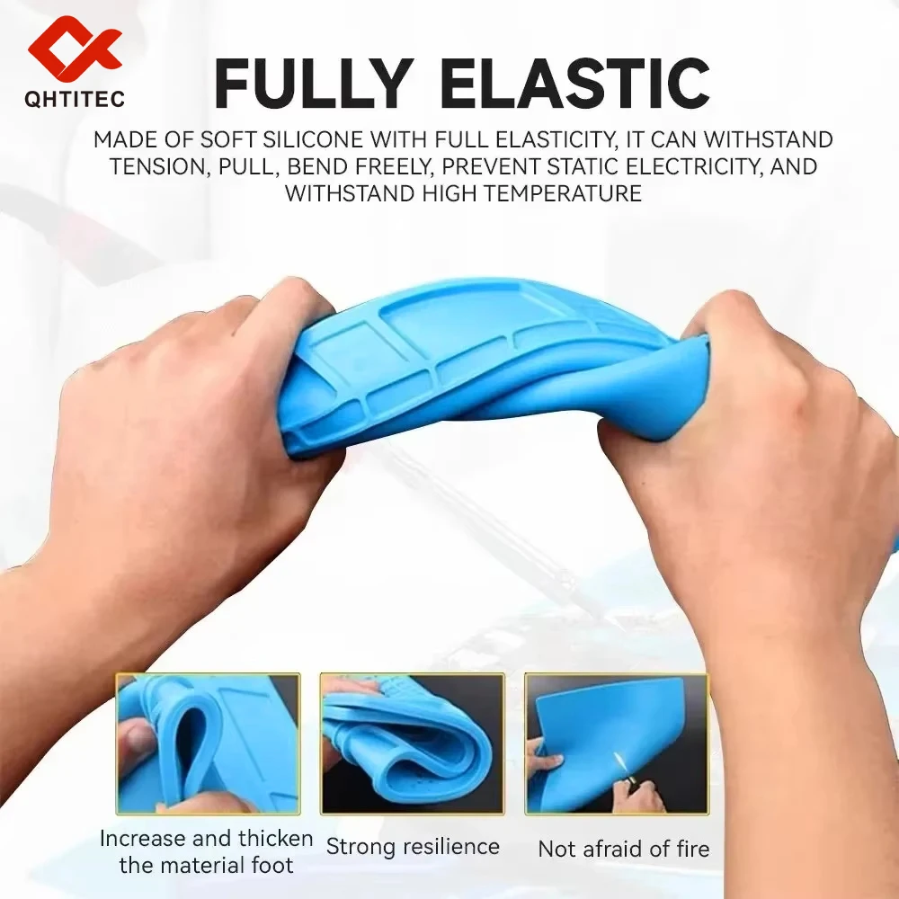 Magnetic Mat Silicone Work Mat Soldering Station Mat Heat Resistant 932°F Anti-Static for Electronic Phone Laptop Watch Repair