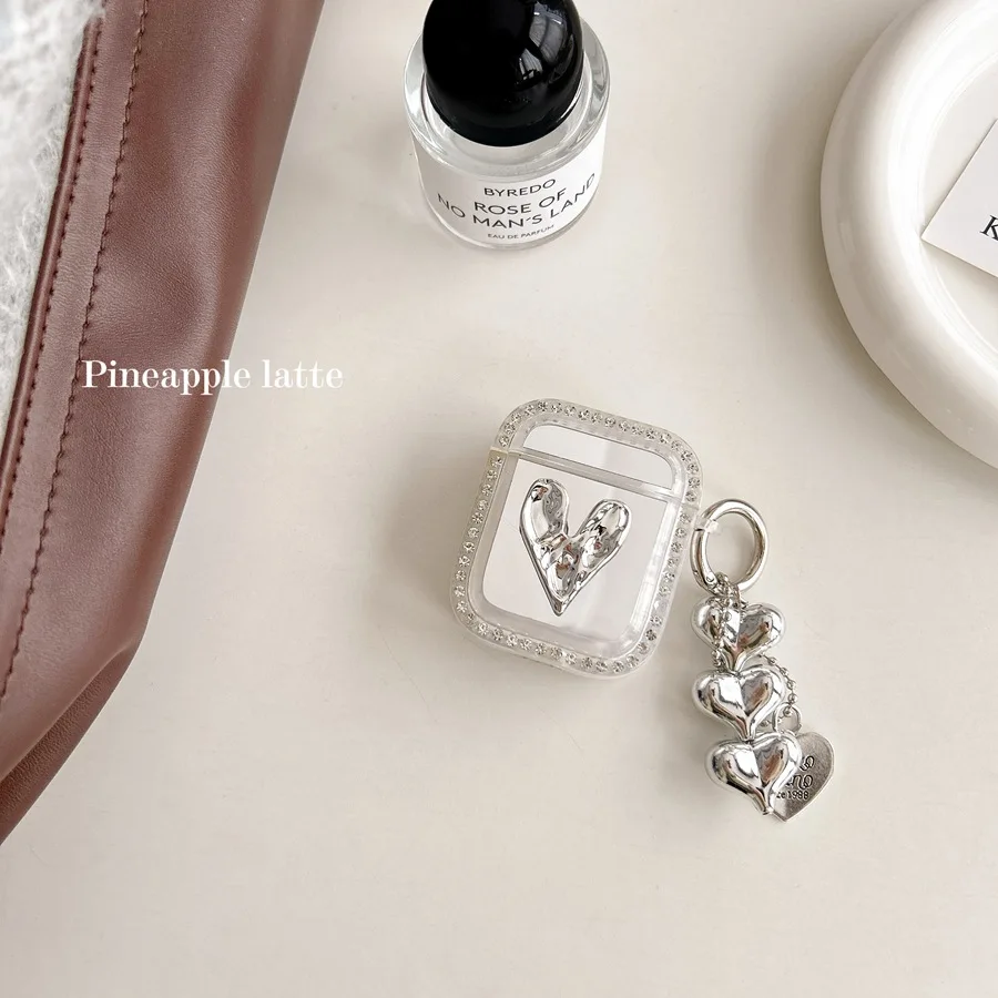 ل AirPods 3 2 1 حالة لطيف الهواء القرون برو غطاء مع رسائل الزهور قلادة لينة سماعة سيليكون غطاء AirPods2 Hearphone