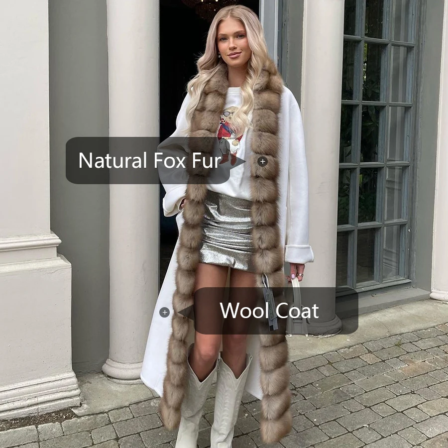 Natürliche Wollmischung Jacke Frau Winter Wolljacke für Damen Kaschmirmantel Damen neuer Stil