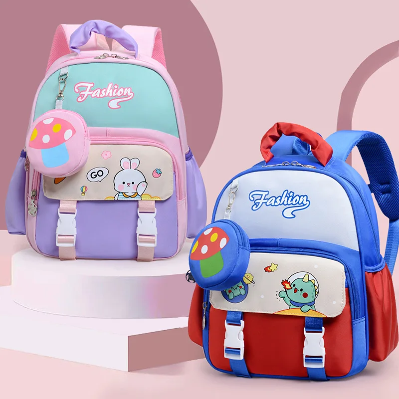 Ultra Lightweight Kids Backpack, Ergonomic Shoulder Protection Kindergarten Bag for Girls, Cute Cartoon Toddler School Bag