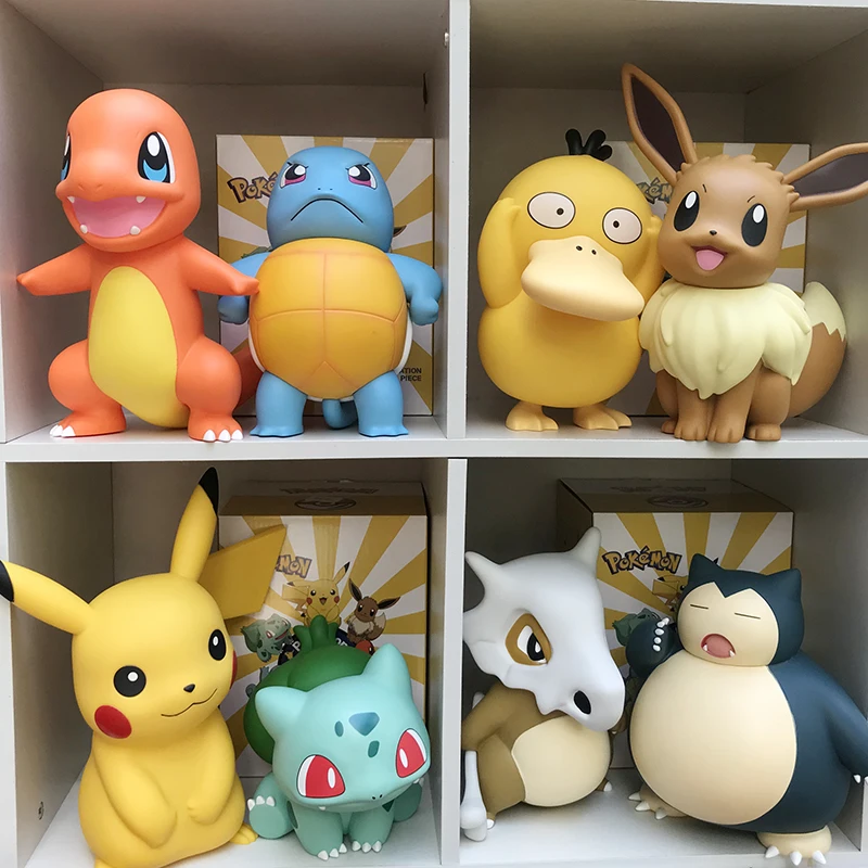 

Pokemon Anime Figure Pikachu Psyduck Charmander Cubone Eevee Squirtle Doll Pvc Action Figurine Collectible Model Toy Gift