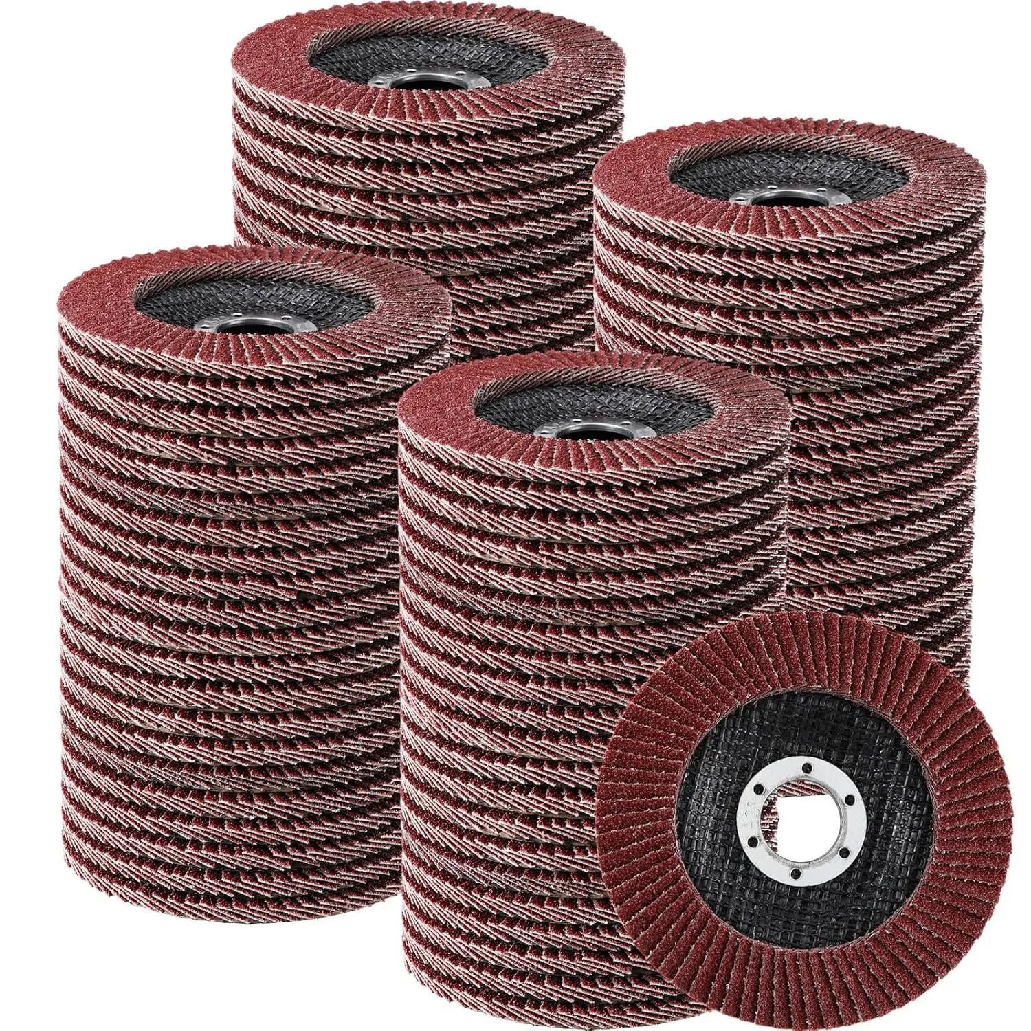 

80 Pack 4.5 Inch Flap Discs for Angle Grinder, Aluminum Oxide Sanding Wheels for Wood and Metal (60 Grit)