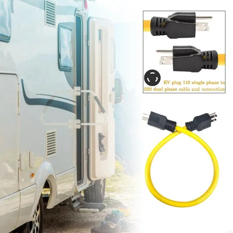 A2UD 12AWG 125V ذكور مزدوج سلك التمديد 5-15p إلى 5-15p لمفتاح النقل