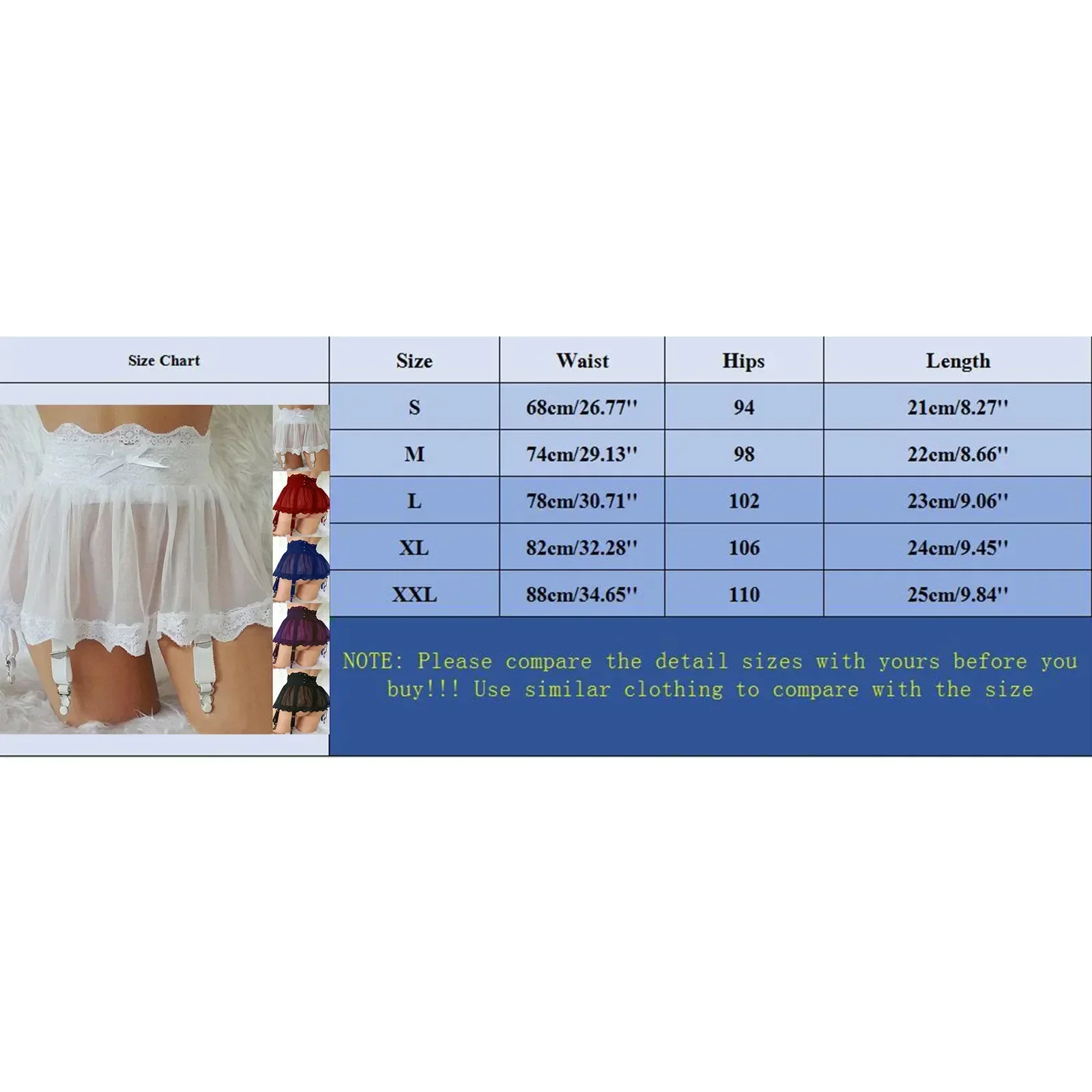 Women High Waist Lace Bandage Sexy Mini Skirt Garter Belt Adjustable Short Dress With Four-Breasted Ladies Lingerie Stockings view 5