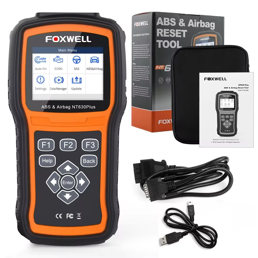 Foxwell NT630 Plus OBD2 Automotive Scanner Engine Check ABS SRS EPB OIL SAS Calibration Code Reader OBD 2 Car Diagnostic Tool