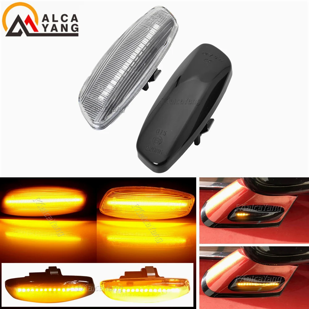 2x Dynamic LED Turn Signal Side Marker Light for Peugeot 207 308 3008 5008 RCZ Partner Citroen C3 C4 Coupe Picasso C5 DS3 DS4