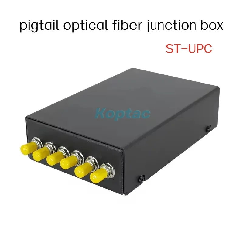 Marco de distribución de fibra óptica de 6 puertos, caja de conexiones de fibra óptica trenzada de escritorio con SC LC FC ST Pigtail FTTH