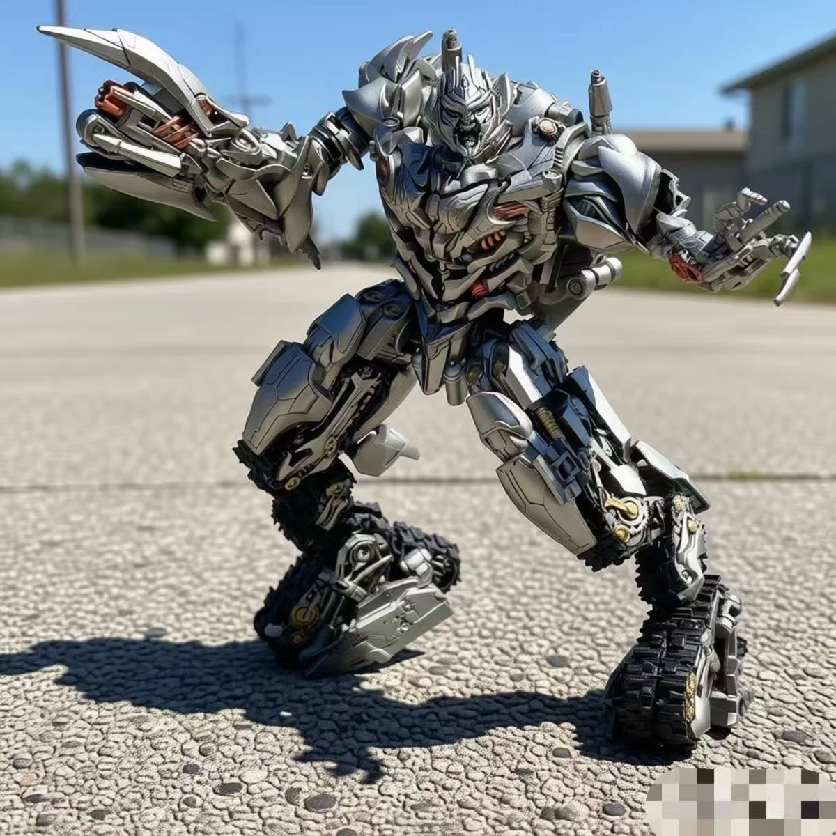 متوفر الآن: لعبة ترانسفورمرز 8807 مطلية بدقة مع مصباح، نموذج ميجاترون من الإصدار السينمائي، روبوت كبير أصلي، مجسم شخصية متحركة، هدية