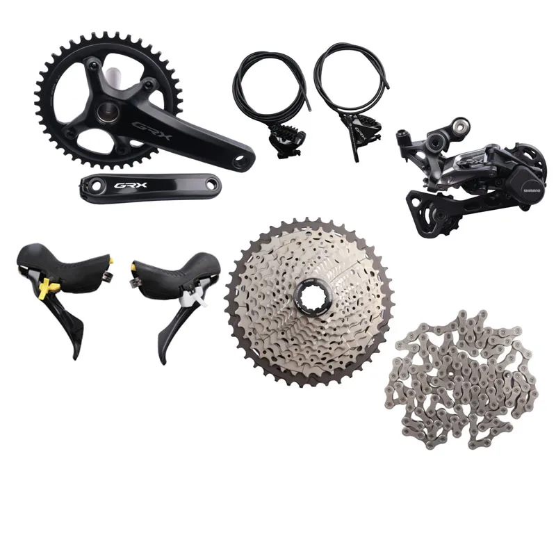 AliExpress Shimano GRX RX810 RX812 1X11s Groupset 170mm 172.5mm 40/42T Crank RX810 Shifter 34T 42T Cassette Chain Road Bike Disc Brake Suit