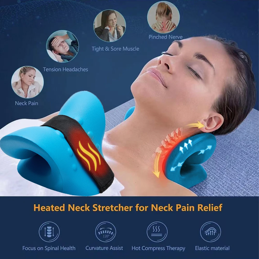 

Shoulder Massage Pillow Neck Shoulder Cervical Spine Stretch Relaxer Cervical Muscle Relaxation Traction Device Spine Correction