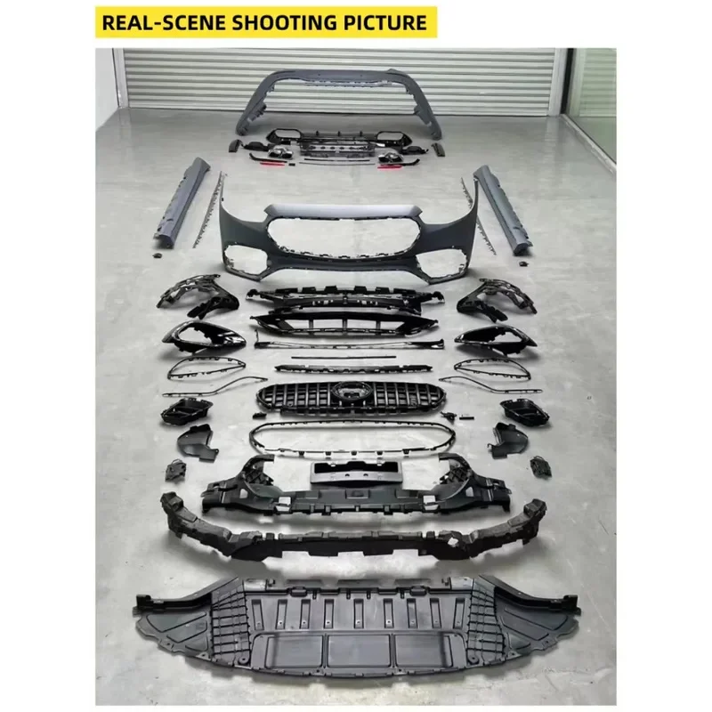 

For S-Class W223 2020-2024, Front Rear Bumper Fender Grille Exhaust Pipe High Quality S63 Style Upgrade Body Kit