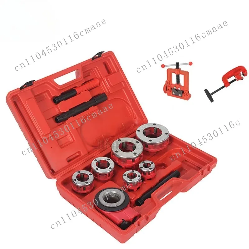 Portable Handheld Manual Galvanized Pipe Stringing Machine with Clamp and Cutter Internal Steel Pipe Stringing Machine