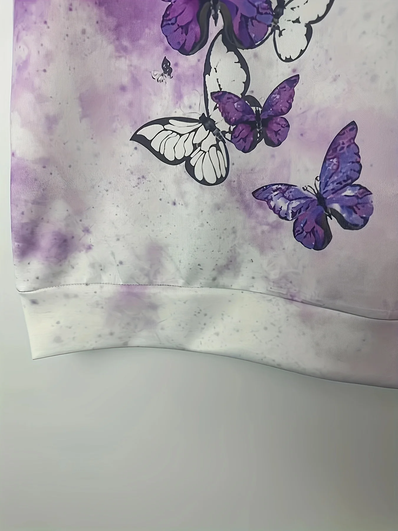 New Style Women T‑shirt O‑neck Long Sleeve Tee Top Butterfly Tie Dye Print Casual Fashion Autumn Daily Wear Women's Clothes - view 5