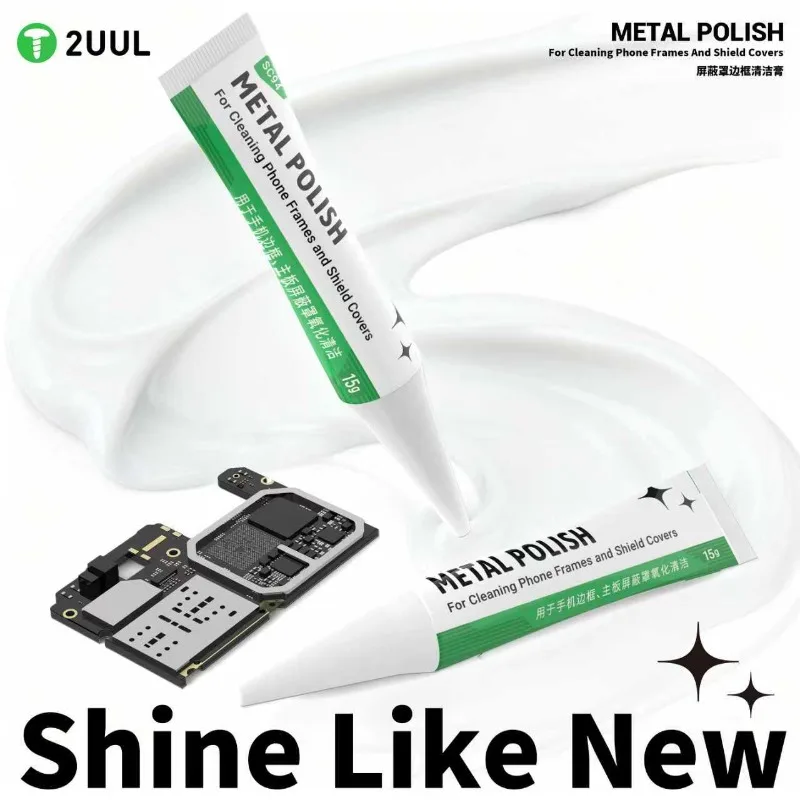 

2UUL SC94 Metal Polish for Phone Frames and Shield Covers Efficient Cleaning Tool for Mobile Phone Repair and Restoration